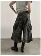 Washed Camouflage Pleated Cargo Pants Online Hot Sale