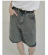 Vintage Gray Blue Denim Shorts For Discount