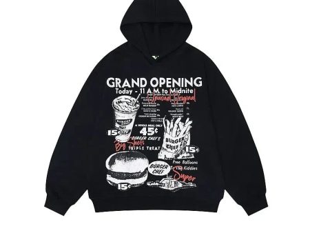 Vintage Style Graphic Print Hoodie Online Hot Sale