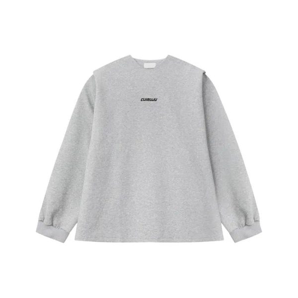 V-neck Letter Print Long Sleeve Pullover For Discount