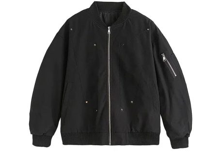 Zipper Pockets Bomber Jacket Supply