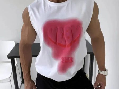 Abstract Heart Sleeveless Vest For Discount