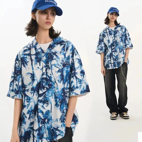 Tropical Palm Tree Print Shirt Online