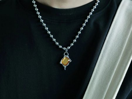 Yellow Gemstone Pendant Necklace Online now