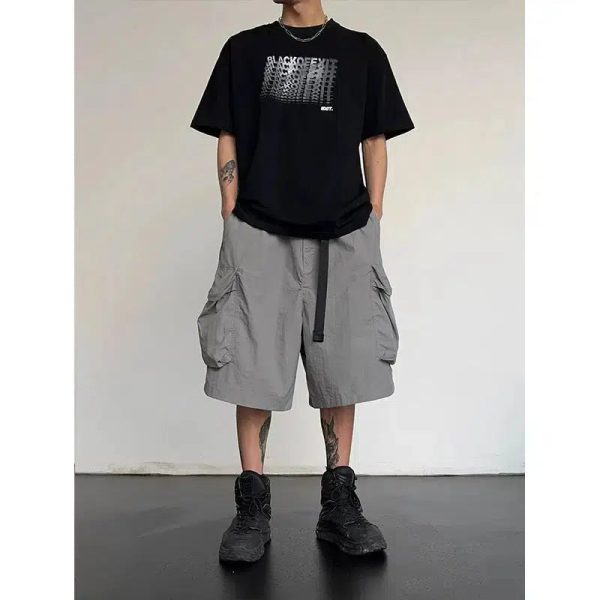 Wide Leg Pocket Cargo Shorts Fashion